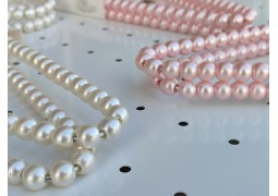 Вішалки-плечики металеві 400х10мм. з перламутровими кульками